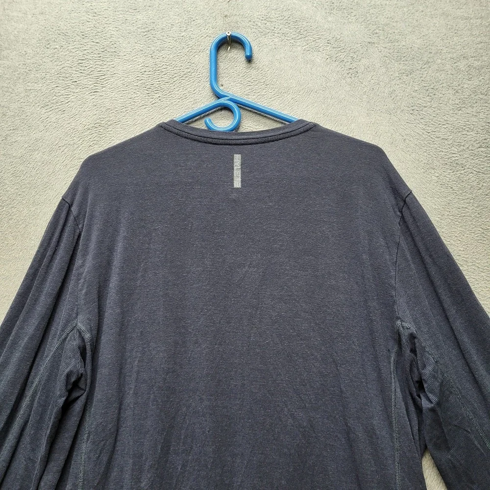 HYLETE Men Shirt X-LARGE‎ Blue Button Long Sleeve Henley
